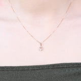 Mila 10K Rose Gold Oval-Cut Morganite Pendant