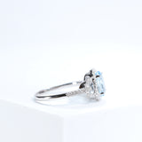 Axel 10K White Gold Oval-Cut Aquamarine Ring