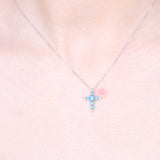 Addison 10K White Gold Oval-Cut Arizona Turquoise Pendant
