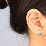 Eden 10K Yellow Gold Pear-Cut Zambian Emerald Earring