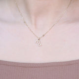 Scorpio 14K Yellow Gold Round-Cut White Diamond Pendant