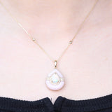 Hannah 14K Yellow Gold Pear-Cut Opal Pendant
