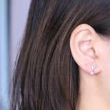 Grace 14K White Gold Pear-Cut Pink Sapphire Earrings