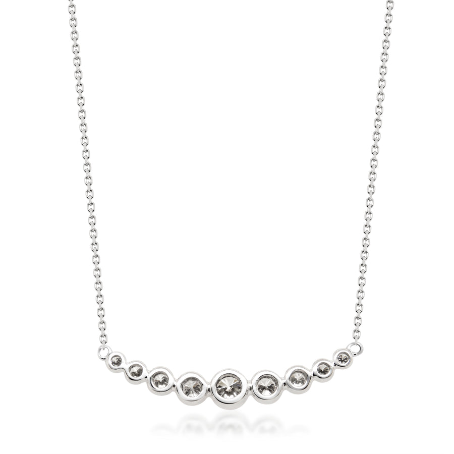 Caroline 14K White Gold Round-Cut White Diamond Necklace