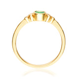Emersyn 10K Yellow Gold Oval-Cut Emerald Ring