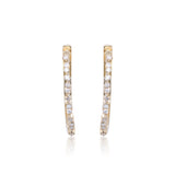 Abigail 14K Yellow Gold Round-Cut White Diamond Earrings