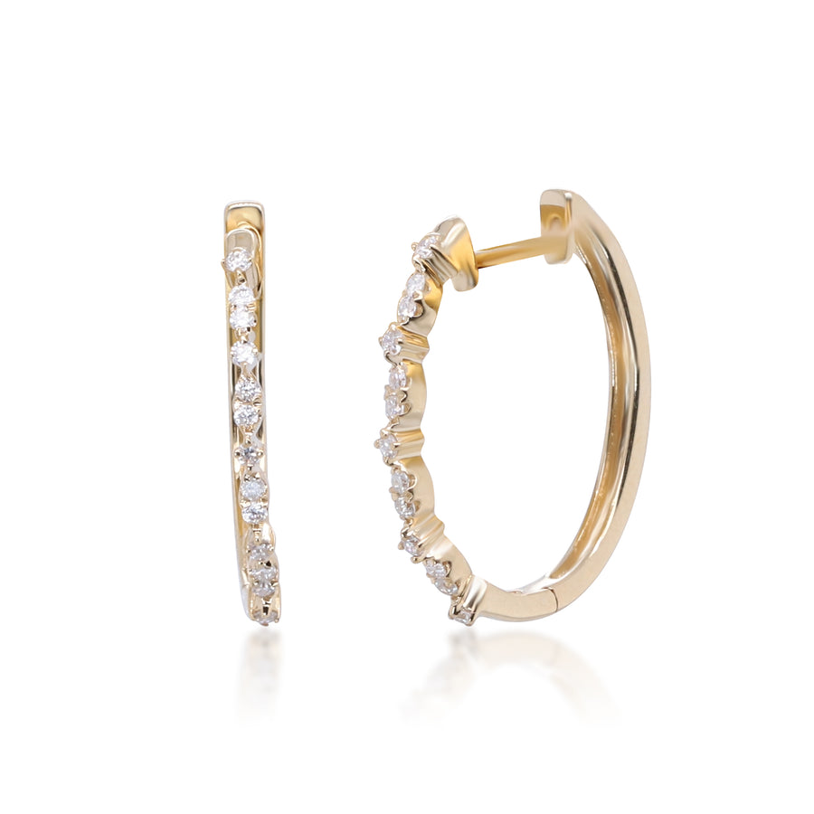 Chloe 14K Yellow Gold Round-Cut White Diamond Earrings