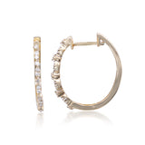 Abigail 14K Yellow Gold Round-Cut White Diamond Earrings