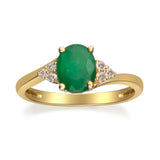 Marley 10K Yellow Gold Oval-Cut Emerald Ring