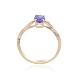 Abby 14K Yellow Gold Oval-Cut Tanzanian Tanzanite Ring