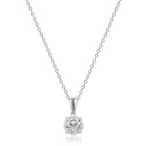 Emersyn 14K White Gold Round-Cut White Diamond Pendant