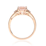 Gracelyn 10K Rose Gold Oval-Cut Madagascar Morganite Ring