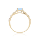 Abby 14K Yellow Gold Emerald-Cut Aquamarine Ring