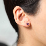 Brookes 14K Yellow Gold Trillion-Cut Brazilian Amethyst Earring