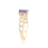 Abby 14K Yellow Gold Emerald-Cut Tanzanite Ring