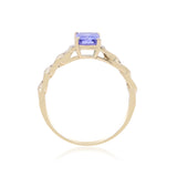 Abby 14K Yellow Gold Emerald-Cut Tanzanite Ring