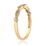 Josie 14K Yellow Gold Round-Cut White Diamond Ring