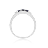 Amelia 14K White Gold Pear-Cut Blue Sapphire Ring