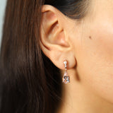 Rachel 10K Rose Gold Pear-Cut Madagascar Morganite Earring
