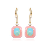 Gin and Grace 14K Pink Opal Earring, Pendant and Ring Set