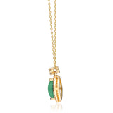 Amelia 10K Yellow Gold Marquise-Cut Emerald Pendant
