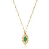 Amelia 10K Yellow Gold Marquise-Cut Emerald Pendant