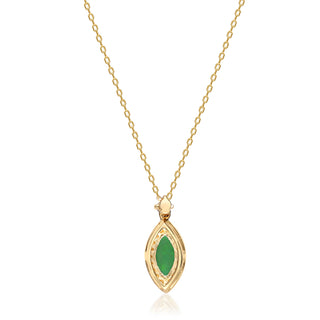 Daphne 10K Yellow Gold Marquise-Cut Emerald Pendant