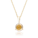 Astrid 10K Yellow Gold Round-Cut Brazilian Citrine Pendant