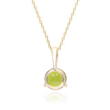 Halle 10K Yellow Gold Round-Cut Manchurian Peridot Pendant