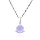 Aria 10K White Gold Round-Cut Tanzanian Tanzanite Pendant