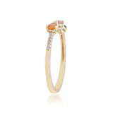 Brielle 10K Yellow Gold Pear-Cut Multi Sapphire Ring