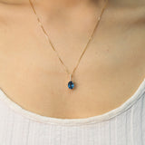 Alevia 14K Yellow Gold Oval-Cut Brazilian London Blue Topaz Pendant