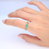 Aurora 14K Yellow Gold Square-Cut Emerald Ring