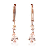 Jordyn 14K Rose Gold Pear-Cut Morganite Earring
