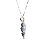 Eloise 14K White Gold Oval-Cut Blue Sapphire Pendant