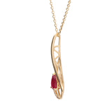 Sharpi 14K Yellow Gold Pear-Cut Mozambique Ruby Pendant