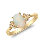 Rosalyn 14K Yellow Gold Oval-Cut Natural African Opal Ring