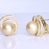 Kamilah 18K Yellow Gold Round-Cut Pearl Earring