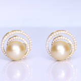 Kamilah 18K Yellow Gold Round-Cut Pearl Earring