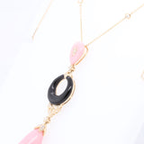 Billie 14K Yellow Gold Pear-Cut Peruvian Pink Opal Necklace