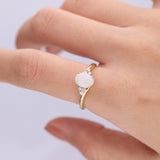 Ayleen 10K Yellow Gold Oval-Cut Natural African Opal Ring