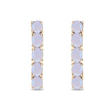 Treasure 10K Yellow Gold Oval-Cut Natural African Opal Earring
