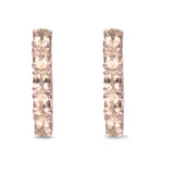 Amelia 10K Rose Gold Oval-Cut Morganite Earrings