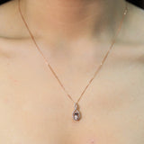 Joyce 10K Rose Gold Oval-Cut Madagascar Morganite Pendant