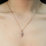 Magnolia 10K Rose Gold Cushion-Cut Madagascar Morganite Pendant