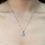 Aniyah 10K White Gold Oval-Cut Brazilian Aquamarine Pendant