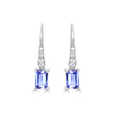 Jenesis 14K White Gold Emerald-Cut Tanzanian Tanzanite Earring