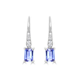 Jenesis 14K White Gold Emerald-Cut Tanzanian Tanzanite Earring