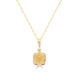 Kehlani 10K Yellow Gold Cushion-Cut Brazilian Citrine Pendant