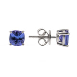 Amelia 14K White Gold Cushion-Cut Tanzanite Earrings